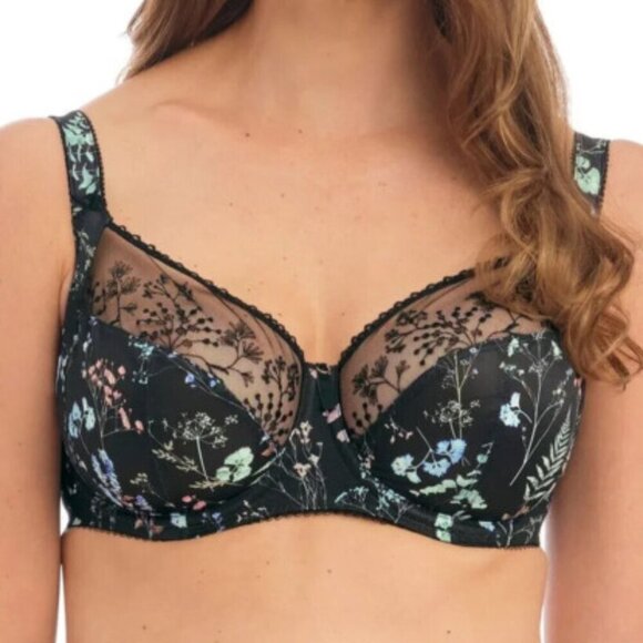 Fantasie Full Cup Bra Size 32DD Harper Underwired Side Support Unpadded Black - Picture 1 of 4